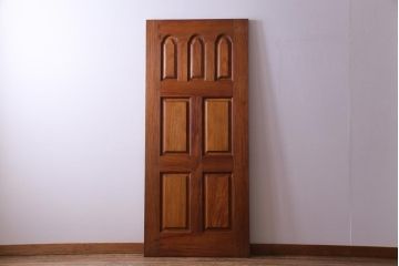 昭和レトロ　花梨材　味わい深い木肌のビンテージドア(扉、建具、カリン材)(2)