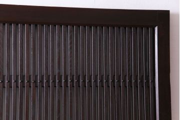 和製アンティーク　明治期　総ケヤキ材　上品で重厚感のある格子蔵戸(引き戸、建具、玄関戸)