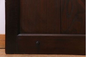 和製アンティーク　明治期　総ケヤキ材　上品で重厚感のある格子蔵戸(引き戸、建具、玄関戸)