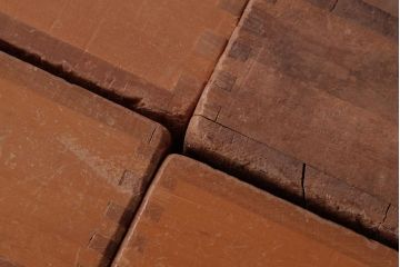 アンティーク雑貨　昭和レトロ　大きな積み木セット【うすい長方形・大/4ヶ組】(飾り台、花台、ディスプレイ雑貨)