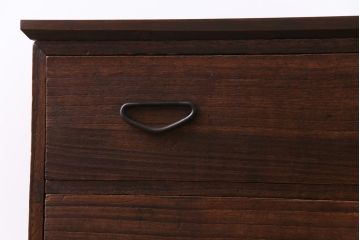 アンティーク家具　和製アンティーク　天板ヒノキ材　味わいのある木肌が魅力の時代箪笥ローボード(チェスト、衣装箪笥)