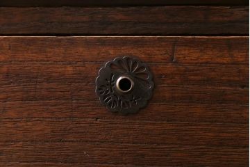 アンティーク家具　和製アンティーク　天板ヒノキ材　味わいのある木肌が魅力の時代箪笥ローボード(チェスト、衣装箪笥)
