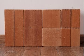 アンティーク雑貨　昭和レトロ　大きな積み木セット【四角形/9ヶ組】(飾り台、花台、ディスプレイ雑貨)(1)