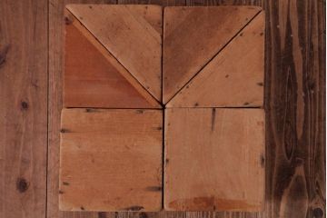 アンティーク雑貨　昭和レトロ　大きな積み木セット【マルチ/12ヶ組】(飾り台、花台、ディスプレイ雑貨)(1)