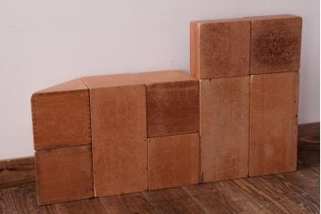 アンティーク雑貨　昭和レトロ　大きな積み木セット【マルチ/9ヶ組】(飾り台、花台、ディスプレイ雑貨)(1)