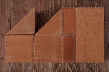 アンティーク雑貨　昭和レトロ　大きな積み木セット【マルチ/9ヶ組】(飾り台、花台、ディスプレイ雑貨)(1)