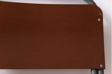 ヴィンテージ家具　イギリスビンテージ　ベークライト　座面のカーブが特徴的なスクールチェア(鉄脚チェア、椅子)(2)