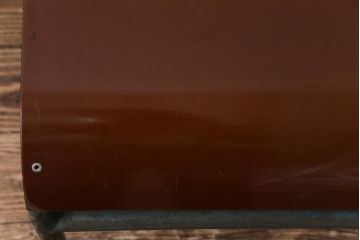 ヴィンテージ家具　イギリスビンテージ　ベークライト　座面のカーブが特徴的なスクールチェア(鉄脚チェア、椅子)(3)