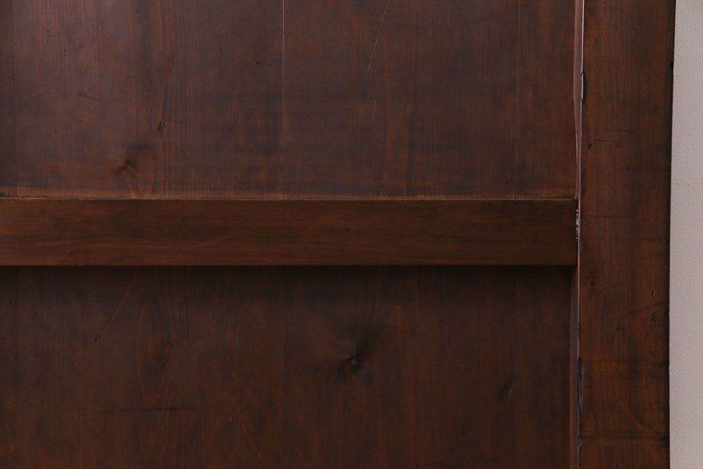 和製アンティーク　幅狭　造り込まれた金具が目を引く珍しい蔵戸(引き戸、建具、玄関戸)