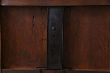 和製アンティーク　幅狭　造り込まれた金具が目を引く珍しい蔵戸(引き戸、建具、玄関戸)