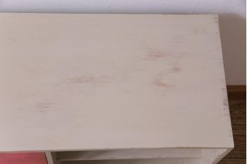 レトロ家具　昭和レトロ　パステルカラーの引き出しが愛らしい収納棚(引き出し)