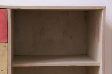 レトロ家具　昭和レトロ　パステルカラーの引き出しが愛らしい収納棚(引き出し)