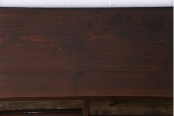 アンティーク家具　和製アンティーク　ヒノキ材　当時物の色ガラスとダイヤガラスを取り入れた大正ロマン香る戸棚(飾り棚、サイドボード)