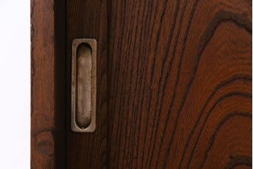 アンティーク家具　和製アンティーク　前面ケヤキ材　味わいのある趣が和の雰囲気を引き立てる帳場箪笥(収納棚、キャビネット)