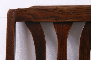 アンティーク家具　イギリスアンティーク　オーク材　上品で味わい深いダイニングチェア(ワークチェア、椅子)(2)