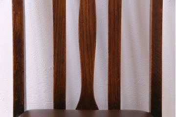 アンティーク家具　イギリスアンティーク　オーク材　上品で味わい深いダイニングチェア(ワークチェア、椅子)(3)