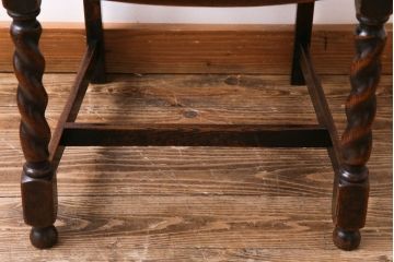 アンティーク家具　イギリスアンティーク　オーク材　上品で味わい深いダイニングチェア(ワークチェア、椅子)(3)