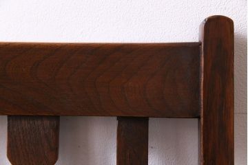 アンティーク家具　イギリスアンティーク　オーク材　挽き物の脚が目を引くダイニングチェア(ワークチェア、椅子)(1)