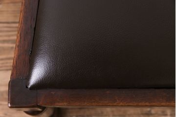 アンティーク家具　イギリスアンティーク　オーク材　挽き物の脚が目を引くダイニングチェア(ワークチェア、椅子)(1)