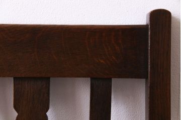 アンティーク家具　イギリスアンティーク　オーク材　挽き物の脚が目を引くダイニングチェア(ワークチェア、椅子)(2)