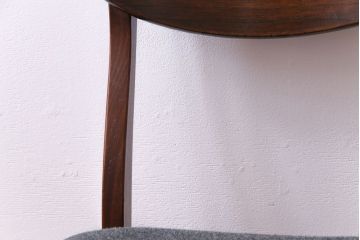 ヴィンテージ家具　北欧ビンテージ　チーク材　なめらかな形がおしゃれなダイニングチェア(ワークチェア、椅子)(2)