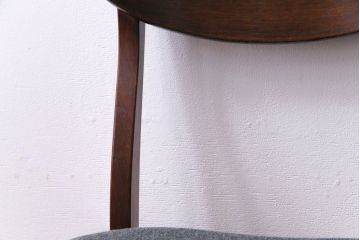 ヴィンテージ家具　北欧ビンテージ　チーク材　なめらかな形がおしゃれなダイニングチェア(ワークチェア、椅子)(3)