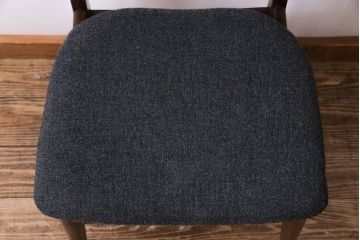 ヴィンテージ家具　北欧ビンテージ　チーク材　なめらかな形がおしゃれなダイニングチェア(ワークチェア、椅子)(3)