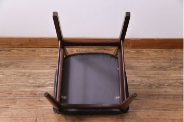 ヴィンテージ家具　北欧ビンテージ　チーク材　なめらかな形がおしゃれなダイニングチェア(ワークチェア、椅子)(3)