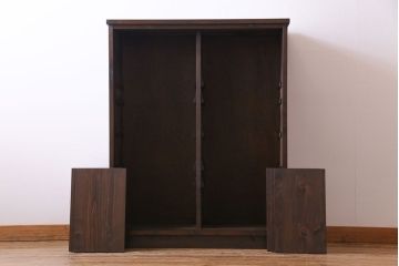 ラフジュ工房オリジナル　障子貼りの書院戸が和の雰囲気を高める戸棚(組子、収納棚)(2)