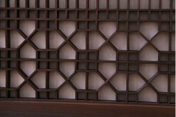 ラフジュ工房オリジナル　障子貼りの書院戸が和の雰囲気を高める戸棚(組子、収納棚)(2)