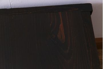 和製アンティーク　ラフジュ工房オリジナル　花菱模様ガラス入り　レトロな雰囲気のローボード(収納棚)