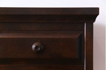 中古　北海道民芸家具　深い色味が魅力的なチェスト(整理箪笥、引き出し)(定価約24万円)