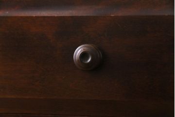 中古　北海道民芸家具　深い色味が魅力的なチェスト(整理箪笥、引き出し)(定価約24万円)