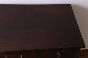 中古　北海道民芸家具　深い色味が魅力的なチェスト(整理箪笥、引き出し)(定価約24万円)