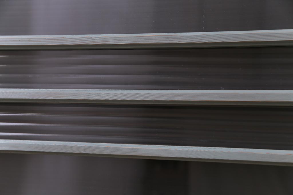 ペイント家具　モールガラス入り!淡い色味がおしゃれなガラス戸(窓、引き戸、建具)2枚組