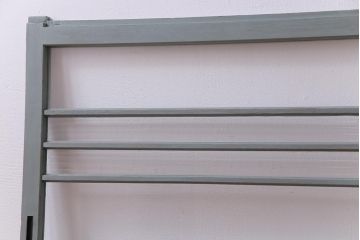 ペイント家具　モールガラス入り!淡い色味がおしゃれなガラス戸(窓、引き戸、建具)2枚組