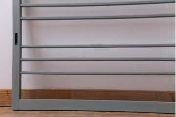 ペイント家具　モールガラス入り!淡い色味がおしゃれなガラス戸(窓、引き戸、建具)2枚組