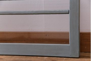 ペイント家具　モールガラス入り!淡い色味がおしゃれなガラス戸(窓、引き戸、建具)2枚組