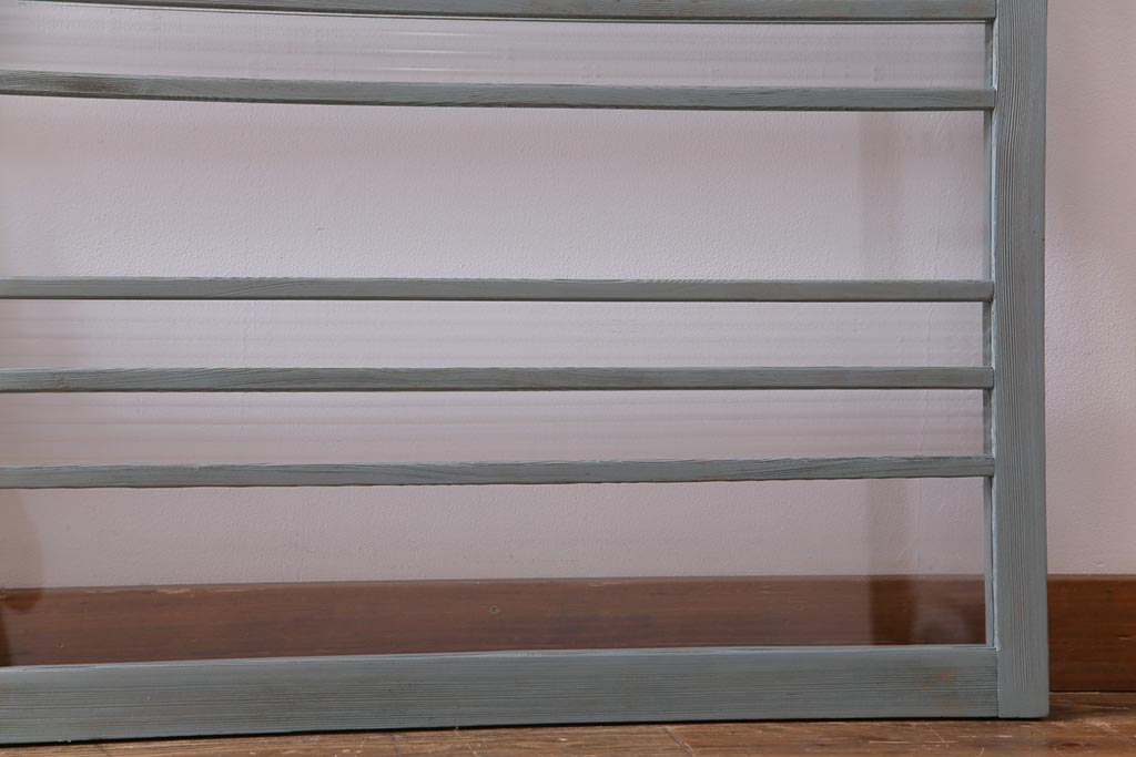 ペイント家具　モールガラス入り!淡い色味がおしゃれなガラス戸(窓、引き戸、建具)2枚組