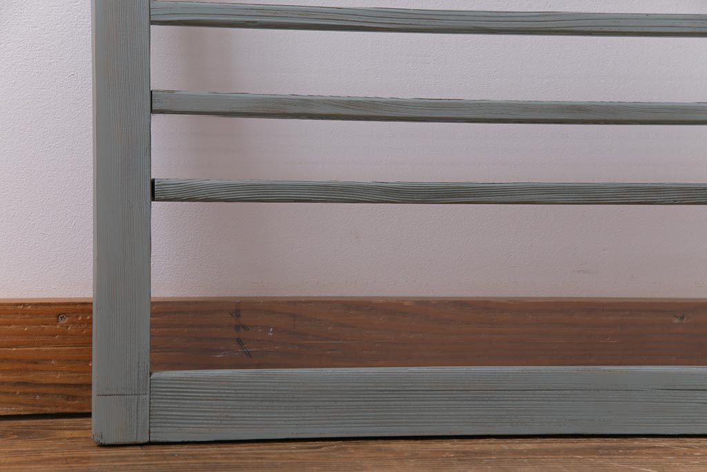 ペイント家具　モールガラス入り!淡い色味がおしゃれなガラス戸(窓、引き戸、建具)2枚組