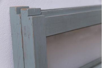 ペイント家具　モールガラス入り!淡い色味がおしゃれなガラス戸(窓、引き戸、建具)2枚組