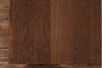 レトロ家具　昭和レトロ　ナラ材　飾り気の無い素朴さが魅力の学校スツール(角スツール、花台)(3)