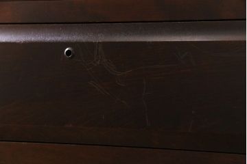 中古　北海道民芸家具　鏡付き　上品な雰囲気づくりに活躍する2段重ねワードローブ(洋服タンス、洋服箪笥)(定価約80万円)(1)