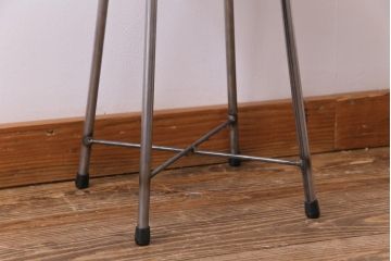 ラフジュ工房オリジナル　コンパクトで可愛らしいスツール(鉄脚チェア、椅子、イス)(R-031539)(1)