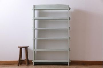 ペイント家具　爽やかさを演出する淡い色味の本棚(飾り棚)