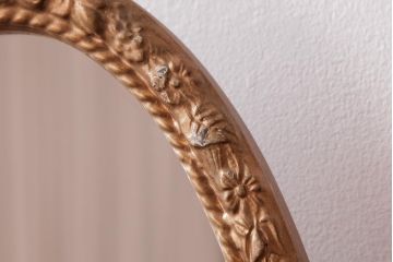 アンティーク雑貨　イギリスアンティーク　リッチな雰囲気漂うオーバル三面鏡(スタンドミラー)