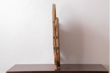アンティーク雑貨　イギリスアンティーク　リッチな雰囲気漂うオーバル三面鏡(スタンドミラー)