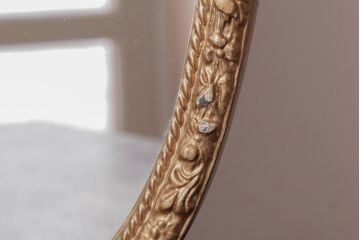 アンティーク雑貨　イギリスアンティーク　リッチな雰囲気漂うオーバル三面鏡(スタンドミラー)