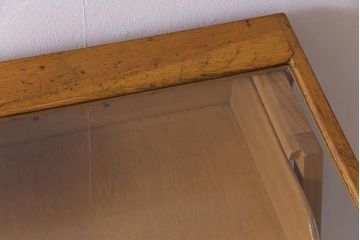 アンティーク家具　イギリスアンティーク　オーク材製　お洒落な存在感を放つシャツケース(ガラスケース、ショーケース)