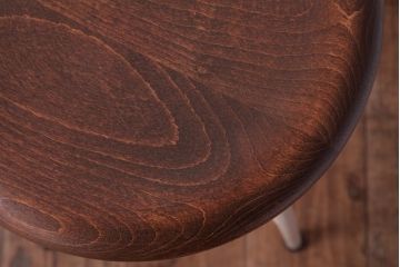 ラフジュ工房オリジナル　ペイントチェア　ナチュラルな雰囲気がお洒落な鉄脚丸スツール(チェア、椅子)